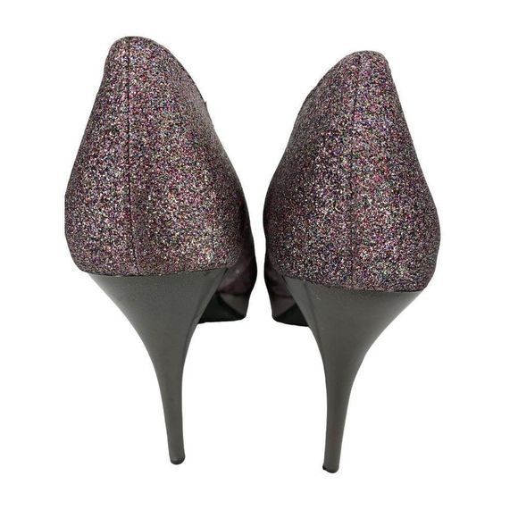 Bambo Ultra High Heels Sparkcle Colada Platform Sz 8 Stiletto Shoes Women 2957 - Picture 8 of 11